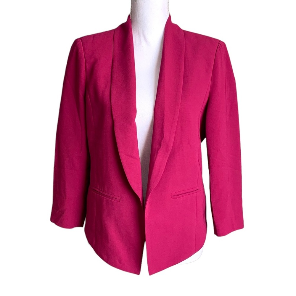 Mural Hot Pink Open Front Blazer Size Medium